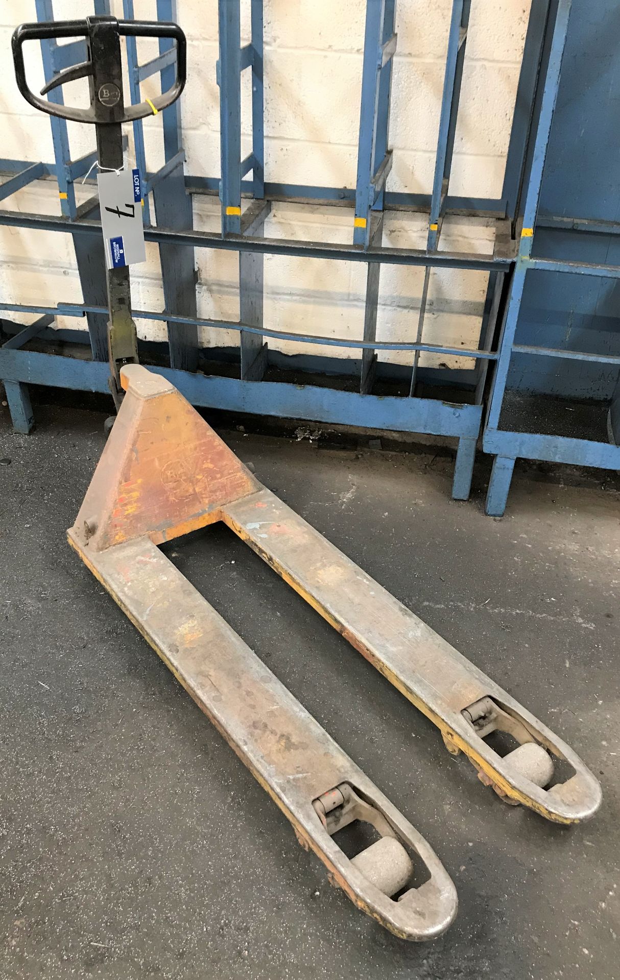 A BT Hand Hydraulic Pallet Truck.