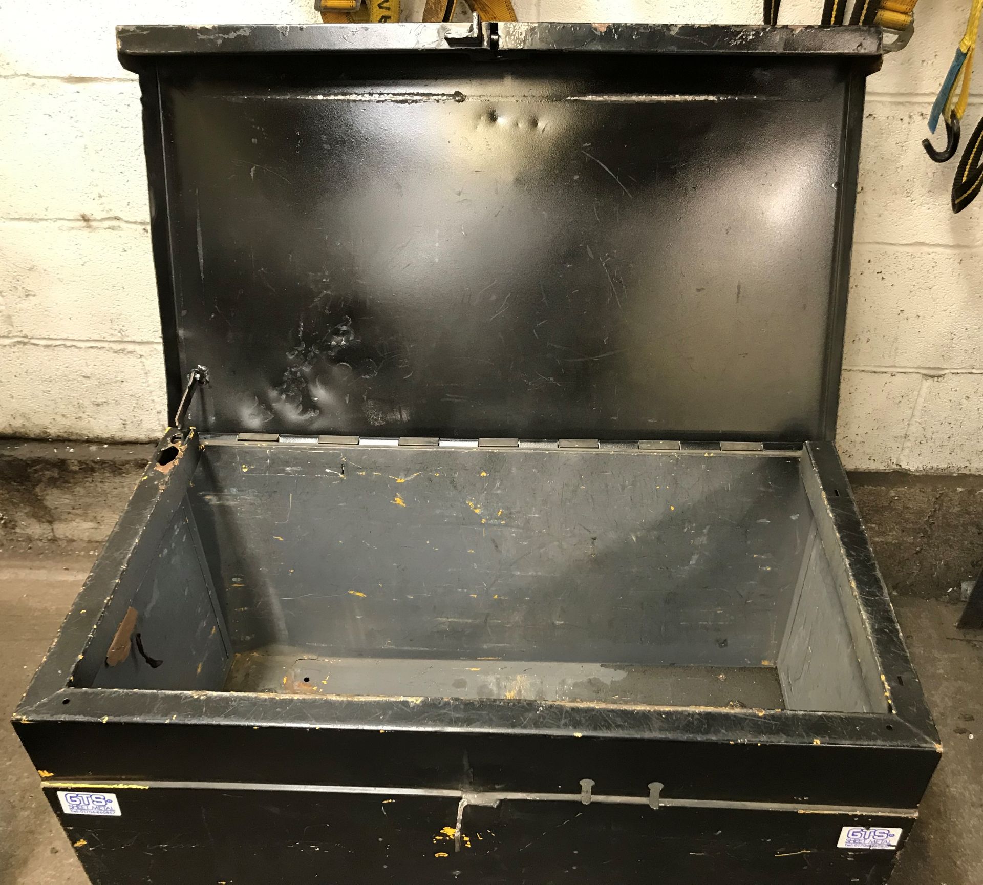 A Welded Steel Site Chest, 36in x 22in x 23in h. - Image 2 of 2