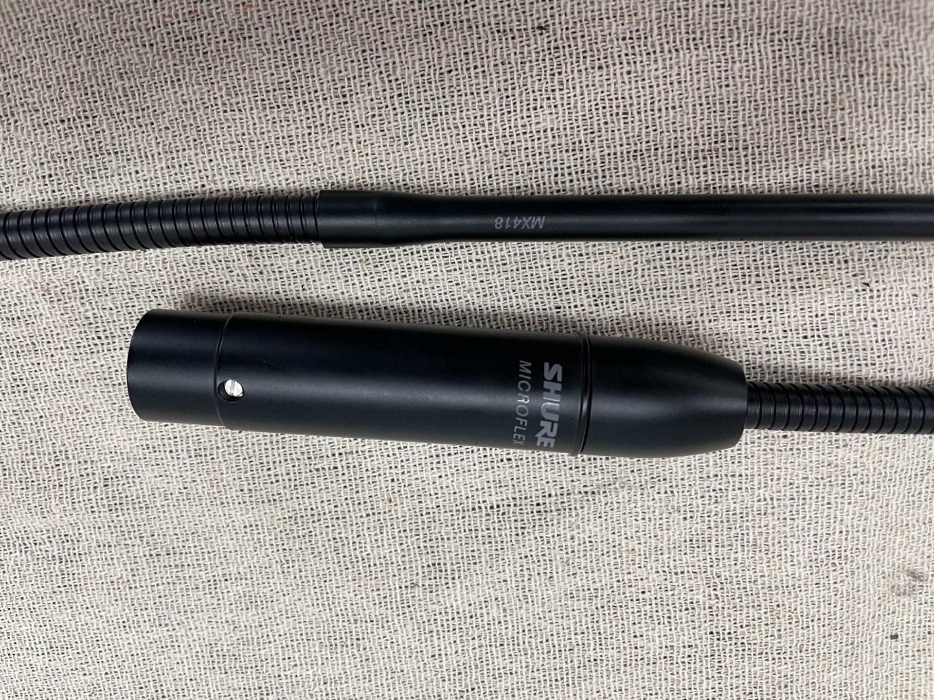 2 Shure MX418 Gooseneck Condenser Microphones with R185 Cartridge (excellent condition)-located at - Image 3 of 3