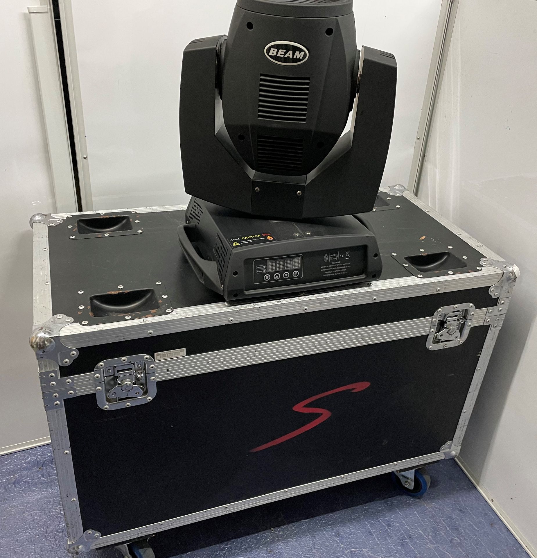 4 BEAM Model QF-2017B 200W Moving Head Spot Lights (ex hire, used condition)-located at Pro Event