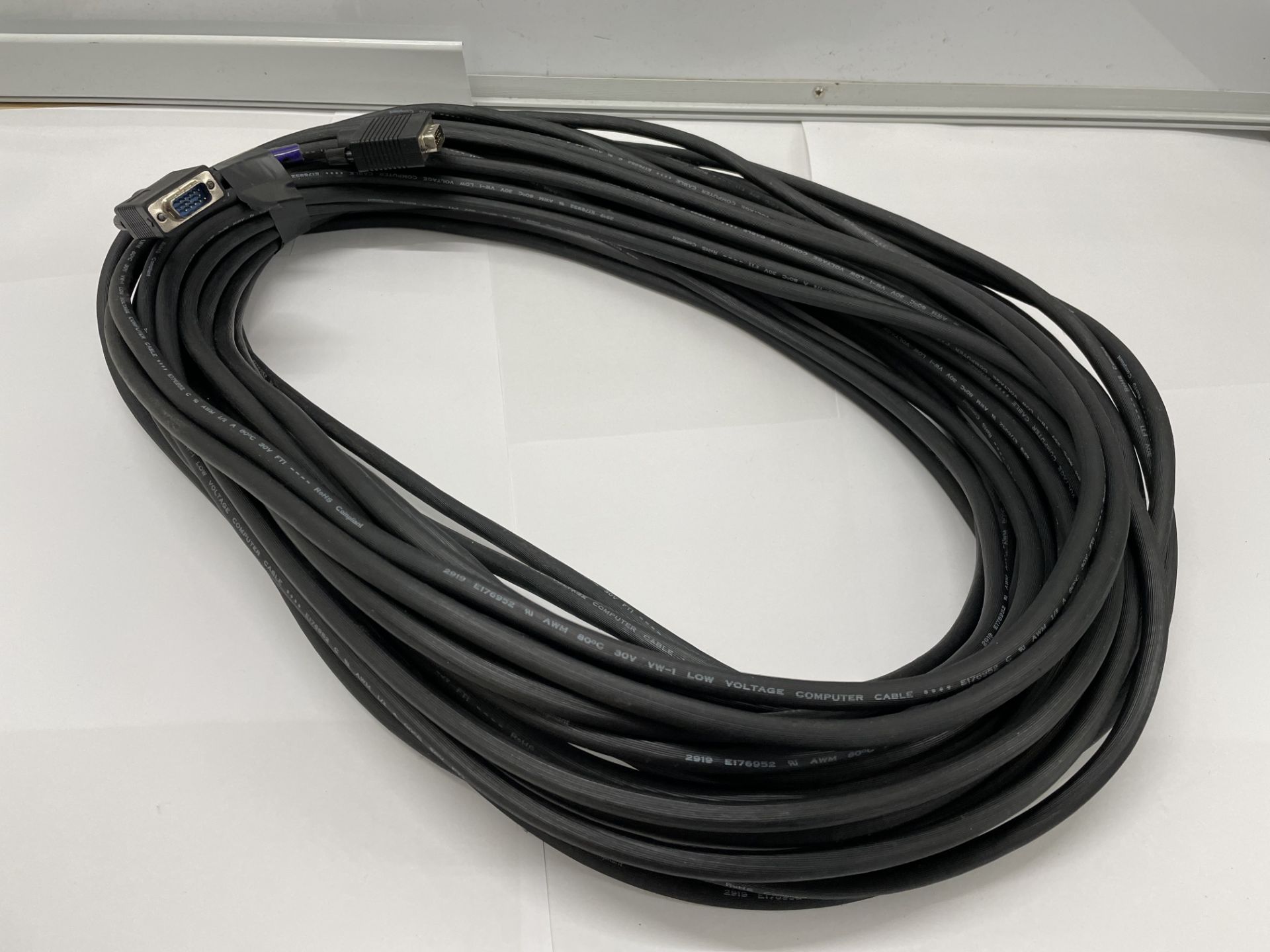 4 VGA Male to VGA Male Video Leads, 20m (ex hire, used condition)-located at Pro Event Solutions, - Image 2 of 3