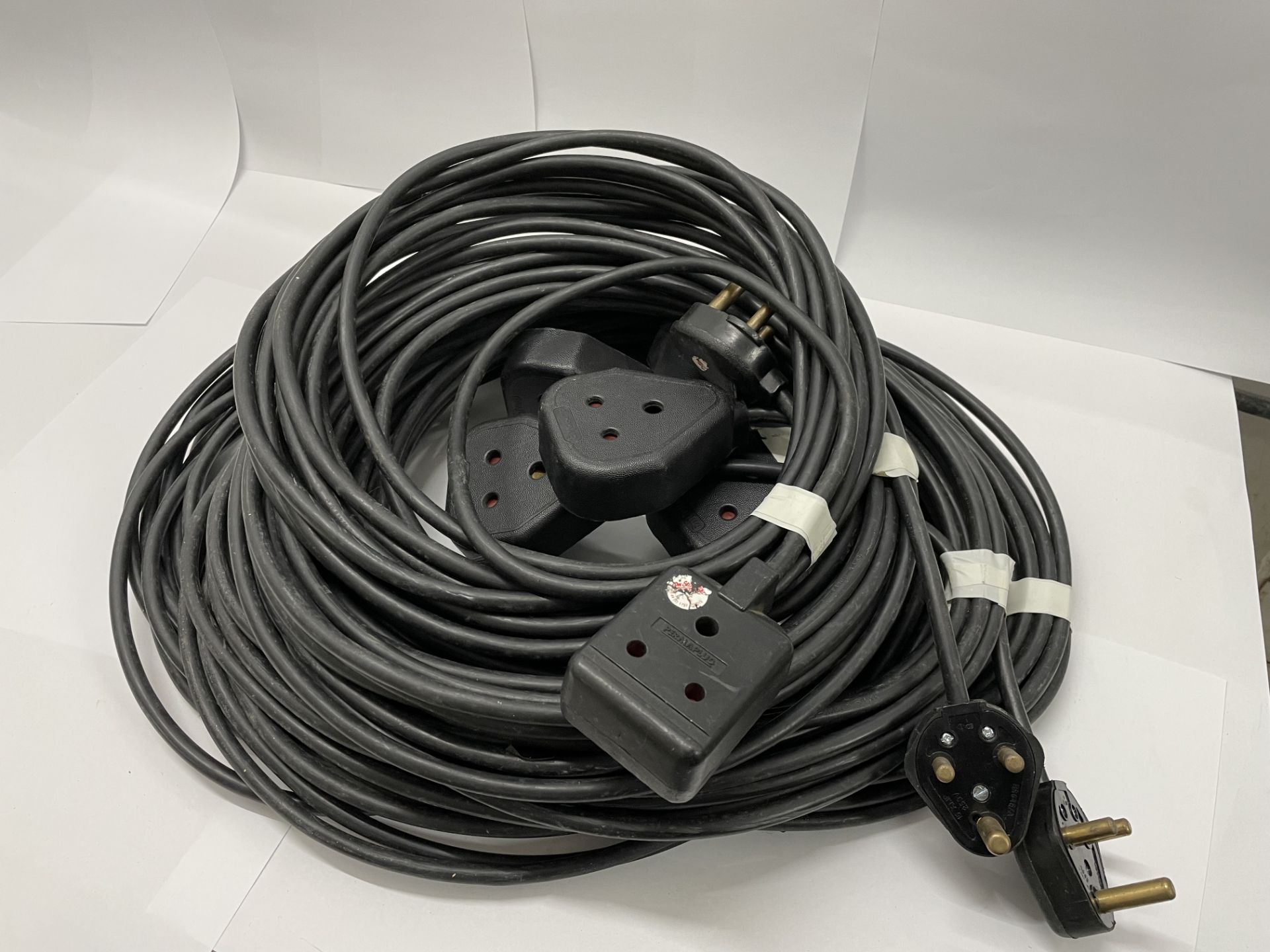 8-15 amp Extensions, PVC Cable, 10m, Untested (ex hire, used condition)-located at Pro Event - Image 3 of 3