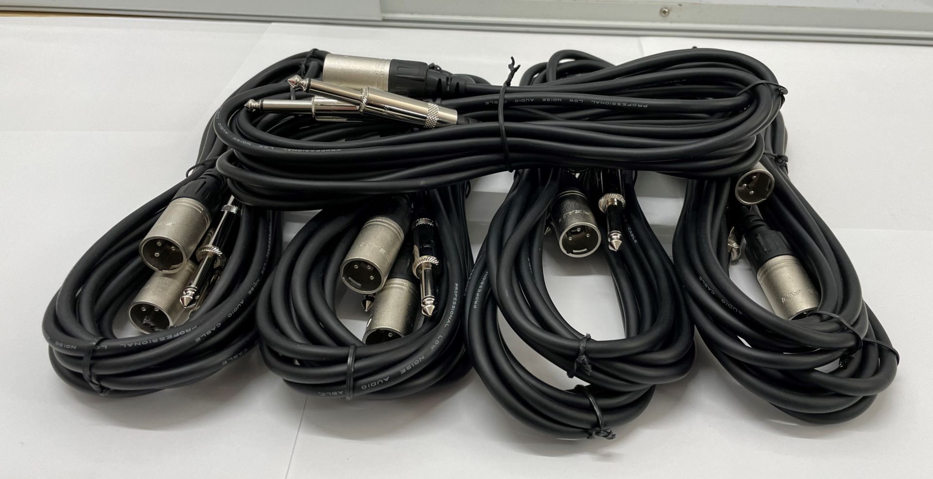 10-3 pin Male XLR to Mono 6.35mm Jack Plugs, 3m long (unused)-located at Pro Event Solutions, - Image 3 of 3