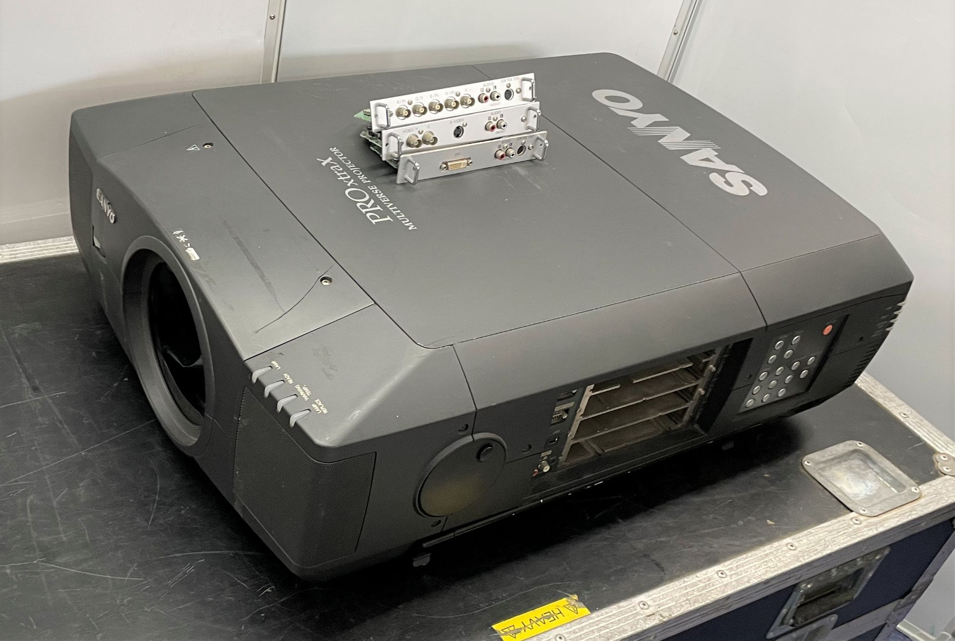 A Sanyo PROxtraX PLC XF-46E Multiverse Projector with flight case, 1024 x 768, no lens (spares or