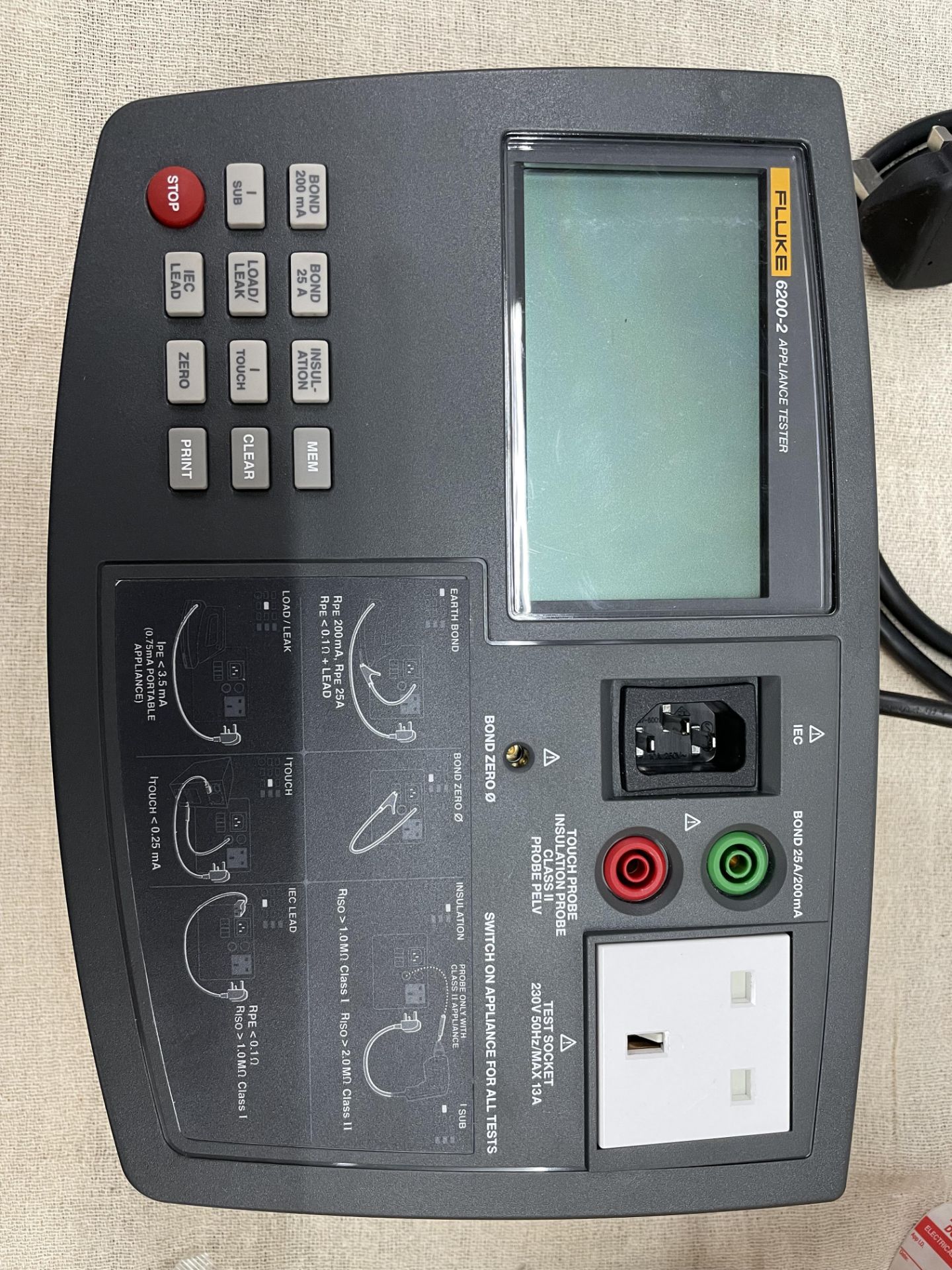 A Fluke 6200-2 Portable Appliance Tester (excellent condition)-located at Pro Event Solutions, - Image 2 of 2