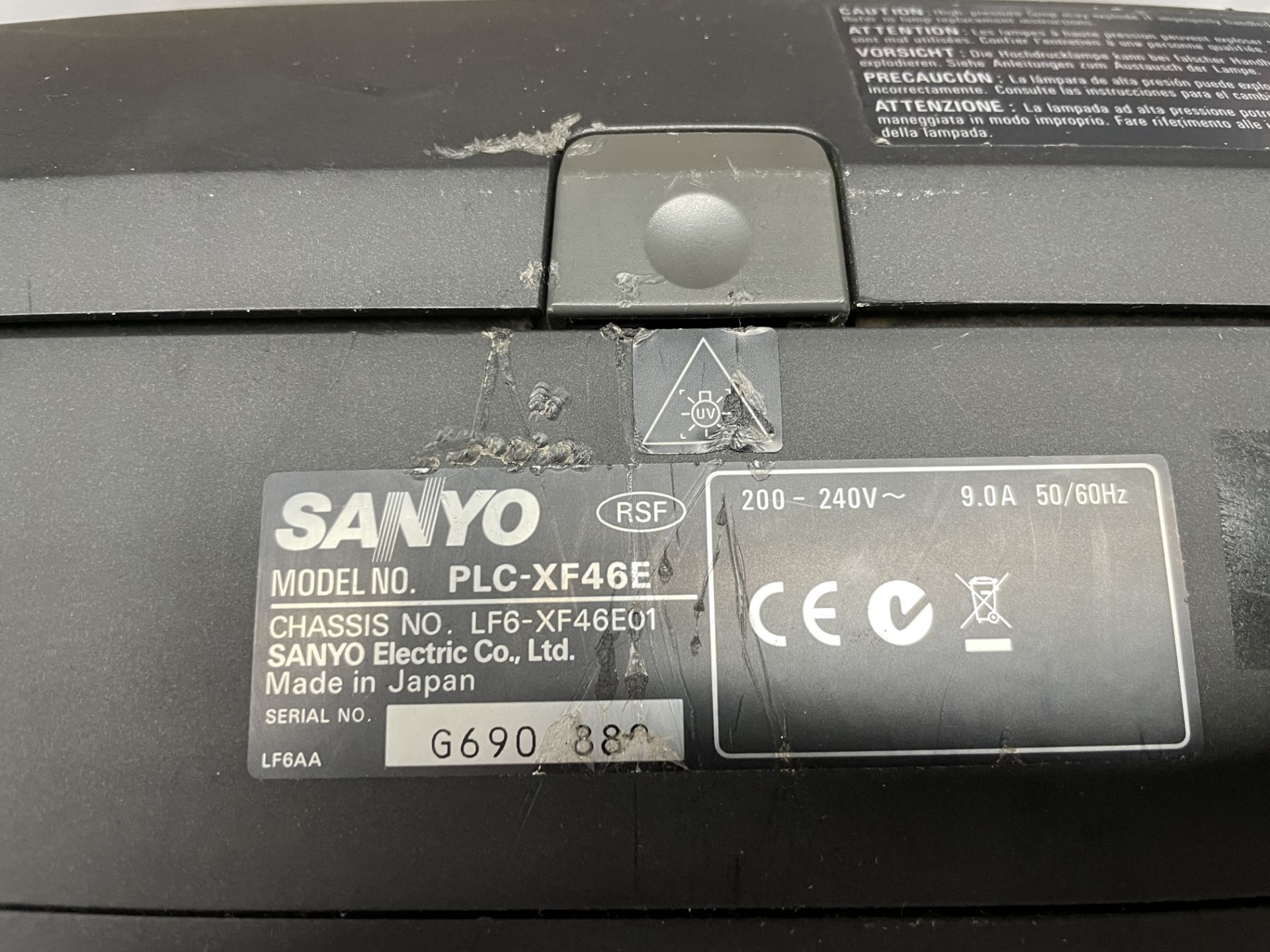 A Sanyo PROxtraX PLC XF-46E Multiverse Projector with flight case, 1024 x 768, no lens (spares or - Image 3 of 3