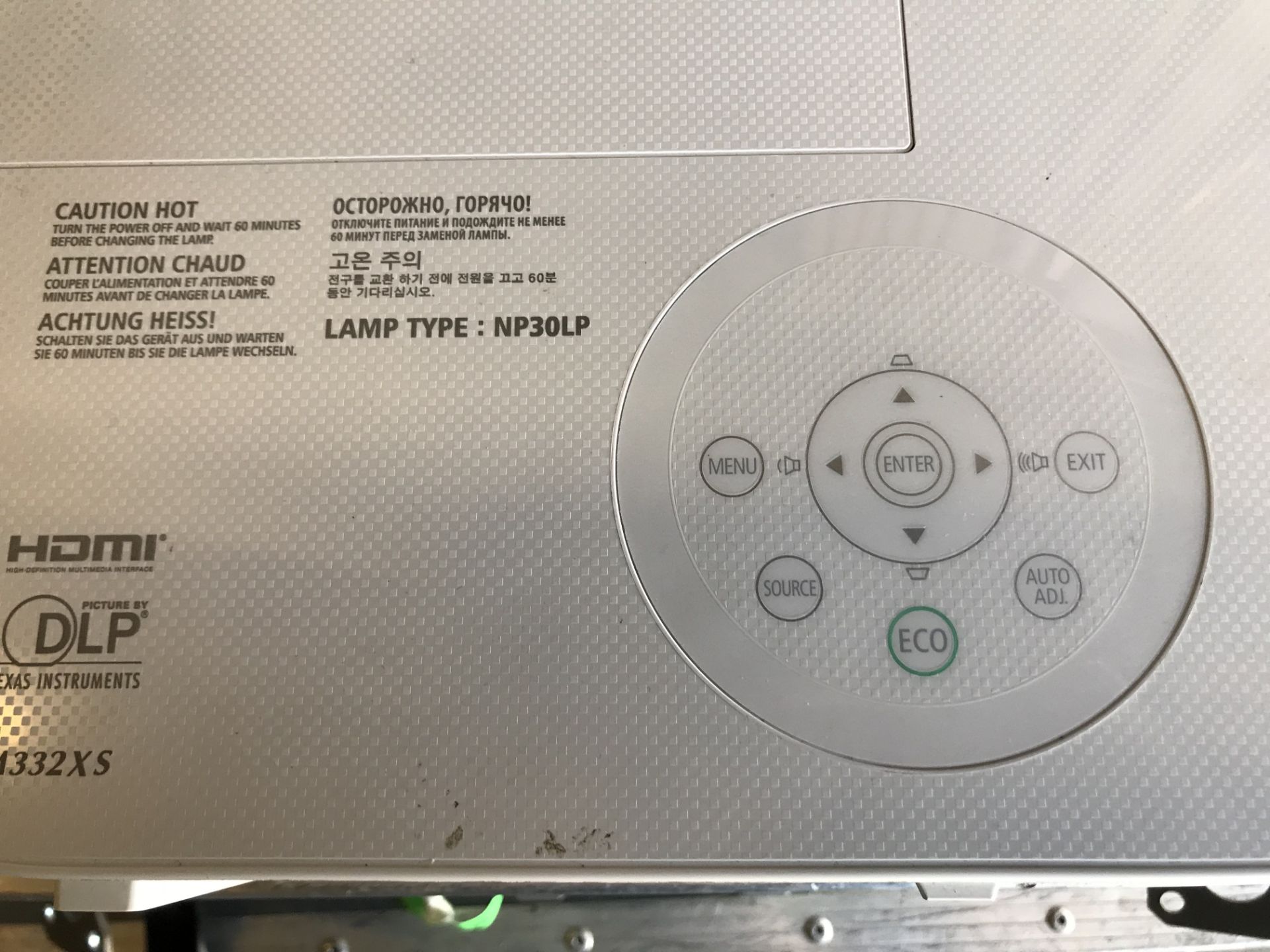 An NEC NP-M332XS DLP Projector with flight case, 620mm x 340mm x 200mm (located at Unit 2, - Image 3 of 3