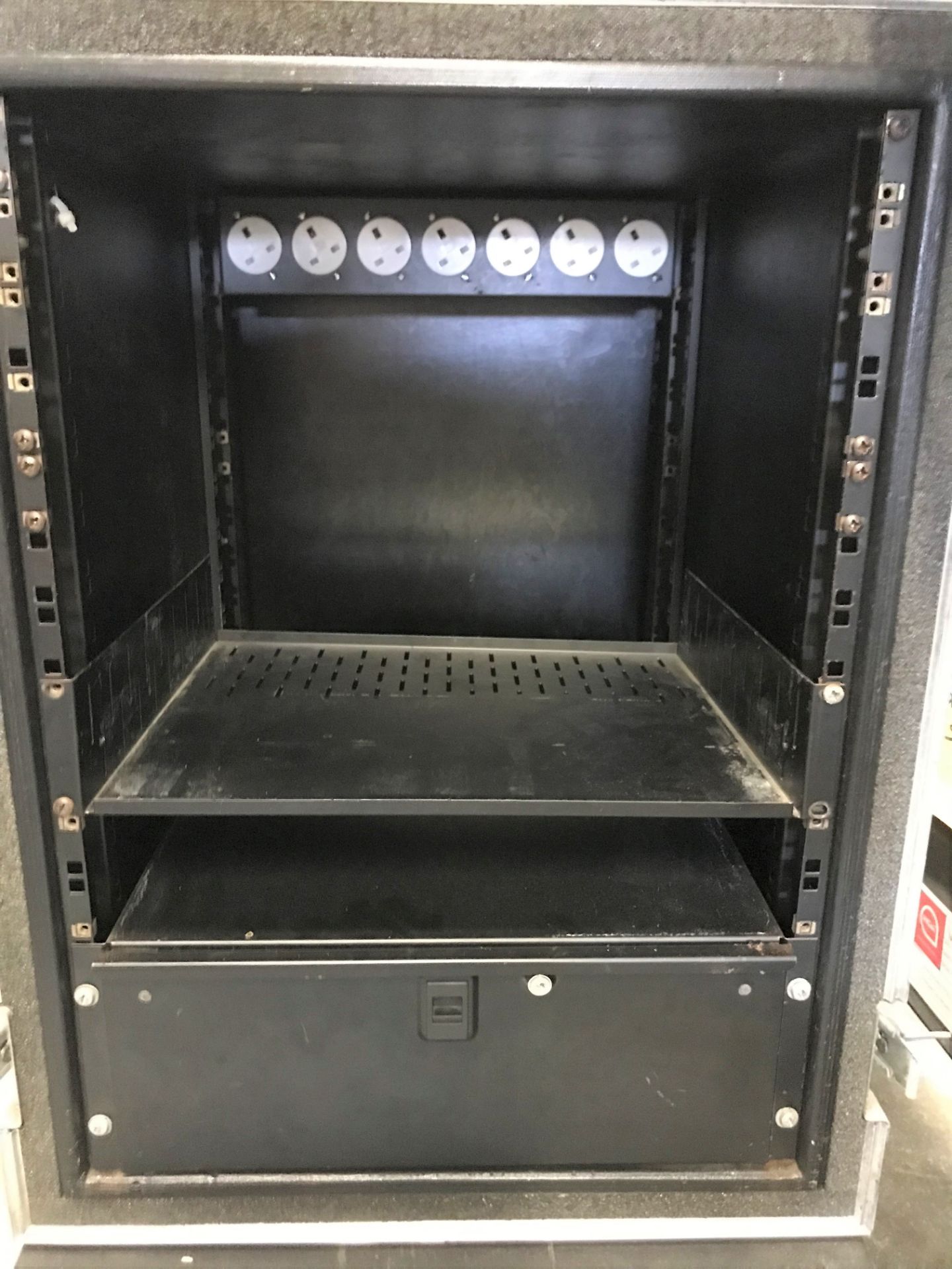 A Multi Rack Video FOH Rack/Flight Case with power sockets, 600mm x 745mm x 935mm (located at Unit - Image 2 of 2