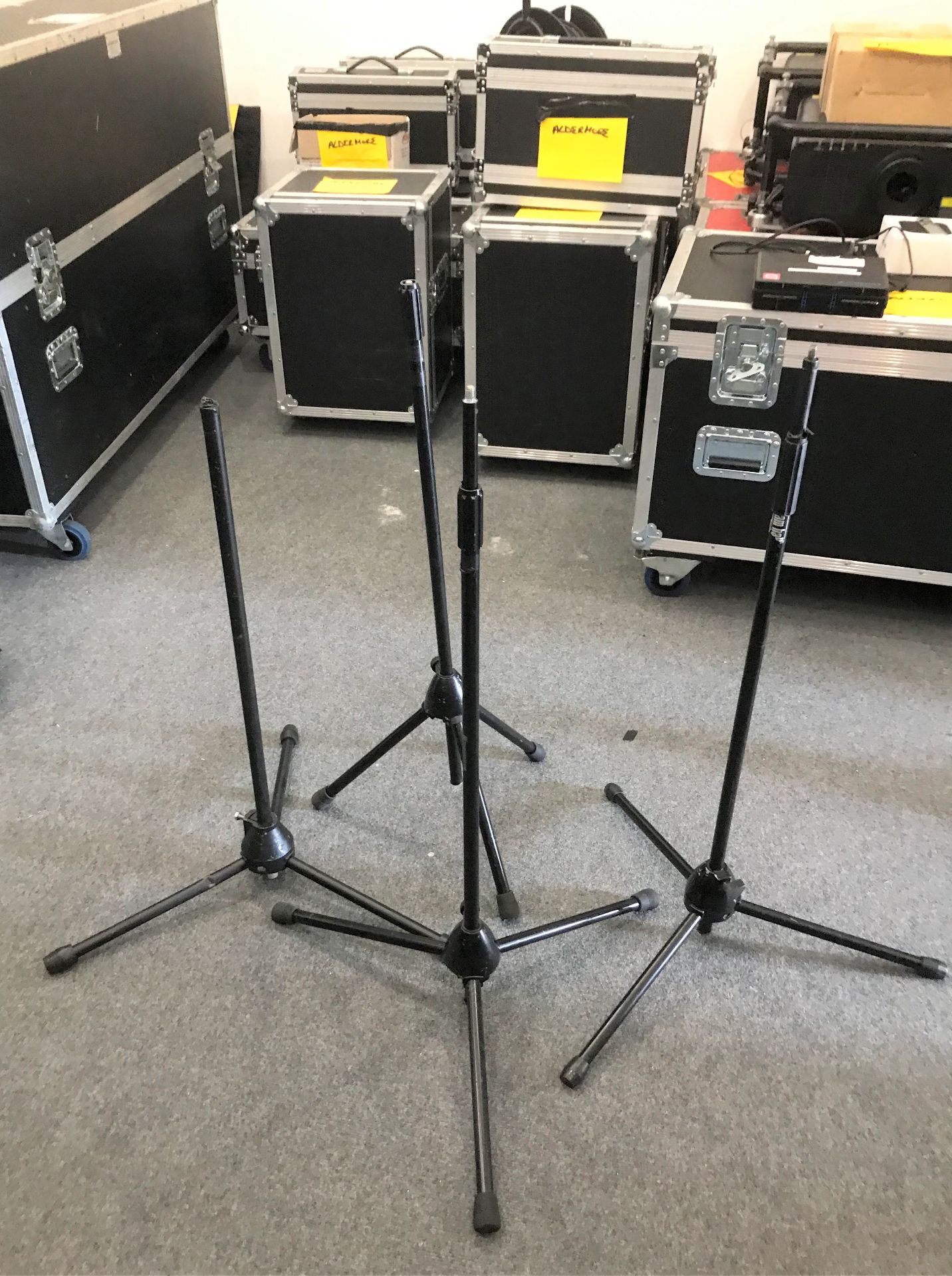 4 Microphone Stands (incomplete) with carry bag (located at The Old Exchange, 514 Liverpool Road,