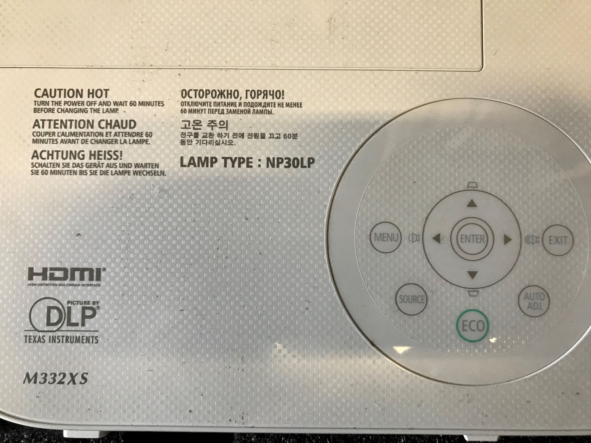 An NEC NP-M332XS DLP Projector with flight case, 620mm x 340mm x 195mm (located at Unit 2, - Image 2 of 3