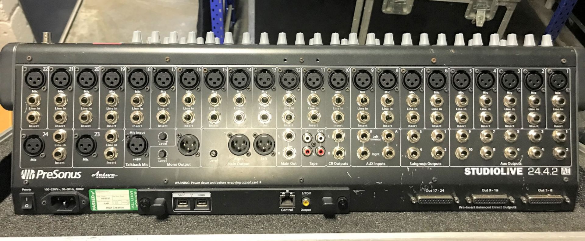 A PreSonus Studiolive 24.4.2 AI 24 channel Digital Performance and Recording Mixer with Flight Case, - Image 2 of 2