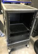 A Multi Rack Video FOH Rack/Flight Case with power sockets, 600mm x 745mm x 935mm (located at Unit