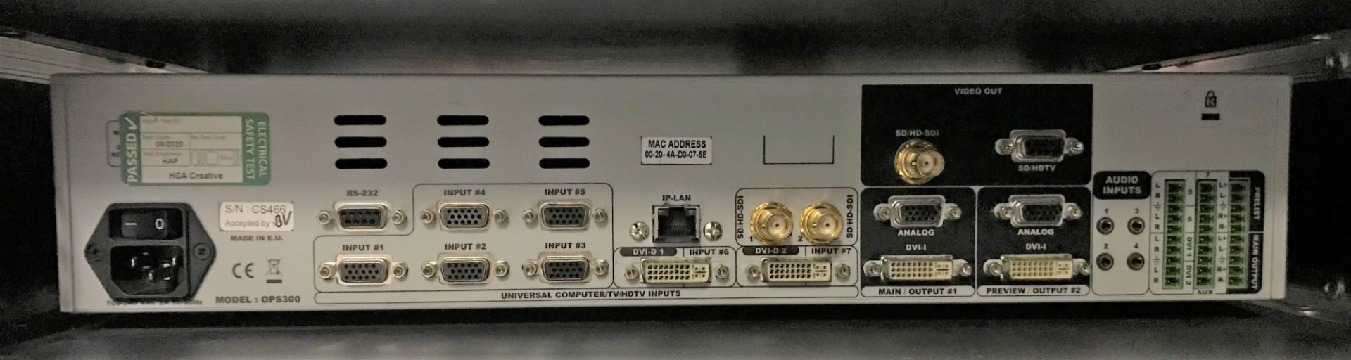 An AnalogWay OPS300 Triple Hi-Res Scaler Mixer Seamless Switcher with Flight Case, 600mm x 580mm x - Image 2 of 2