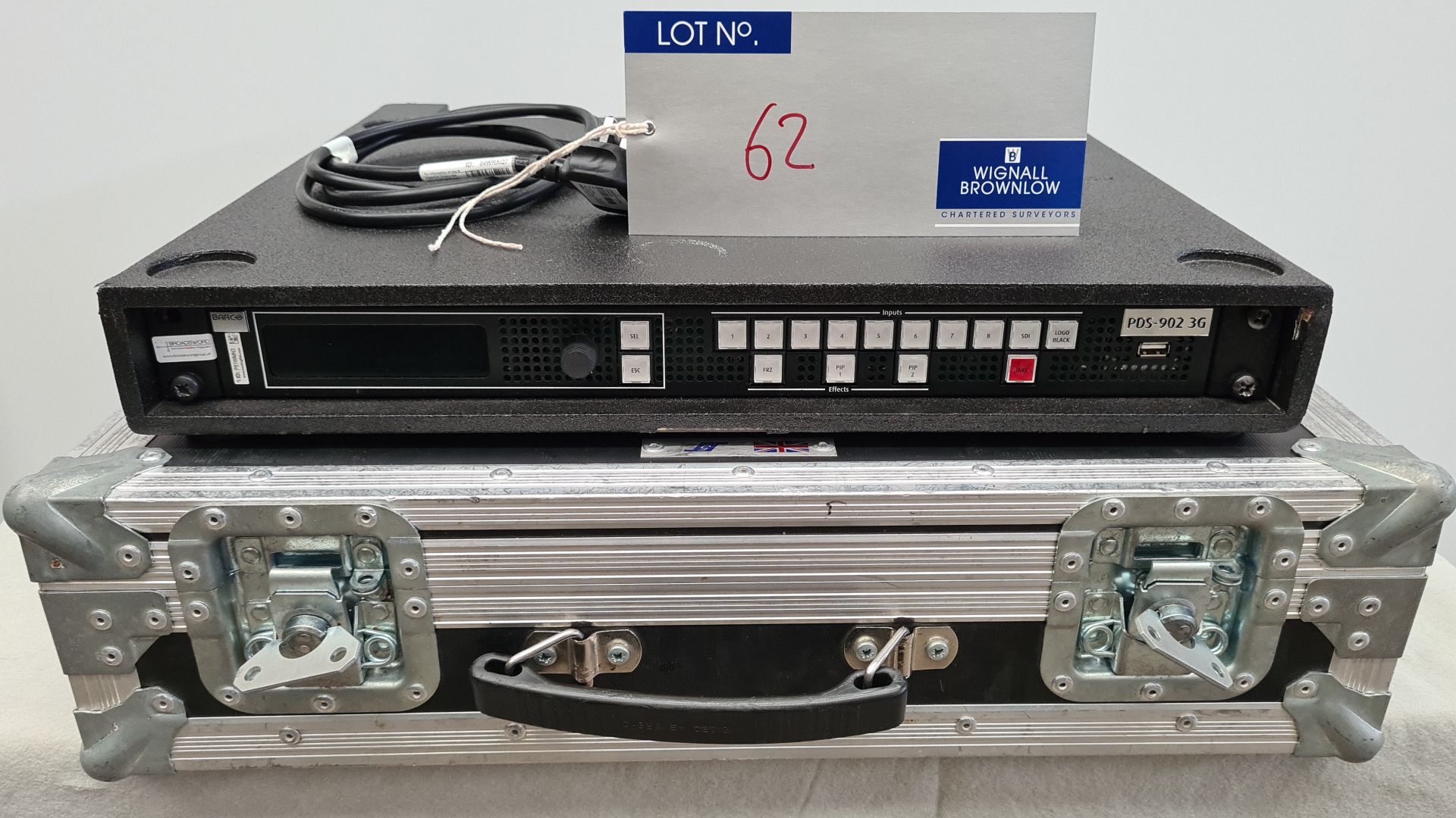 A Barco PDS-902 3G Video Switcher with IEC-13A Power Cable and 5star slim flight case (excellent