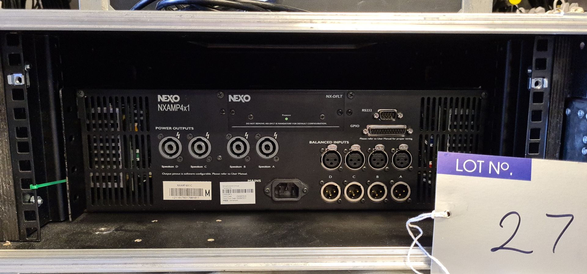 A Nexo NXAMP 4x1 Digital Power Amplifier with flight case (fully tested and working). - Image 2 of 2