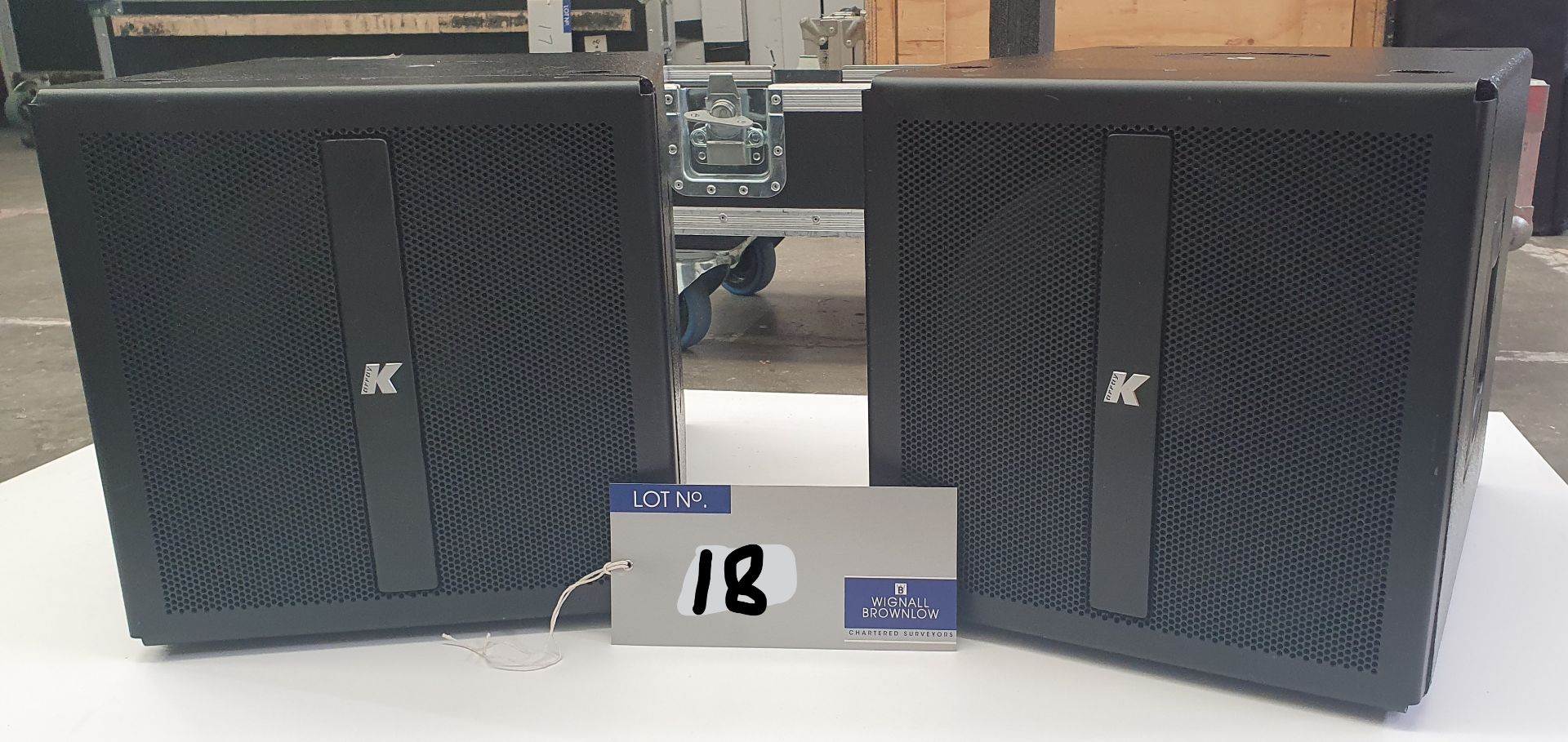 A K-Array KR-102 Portable Sound System comprising: 2-KK102 Black Satellite Array Speakers with - Image 5 of 9