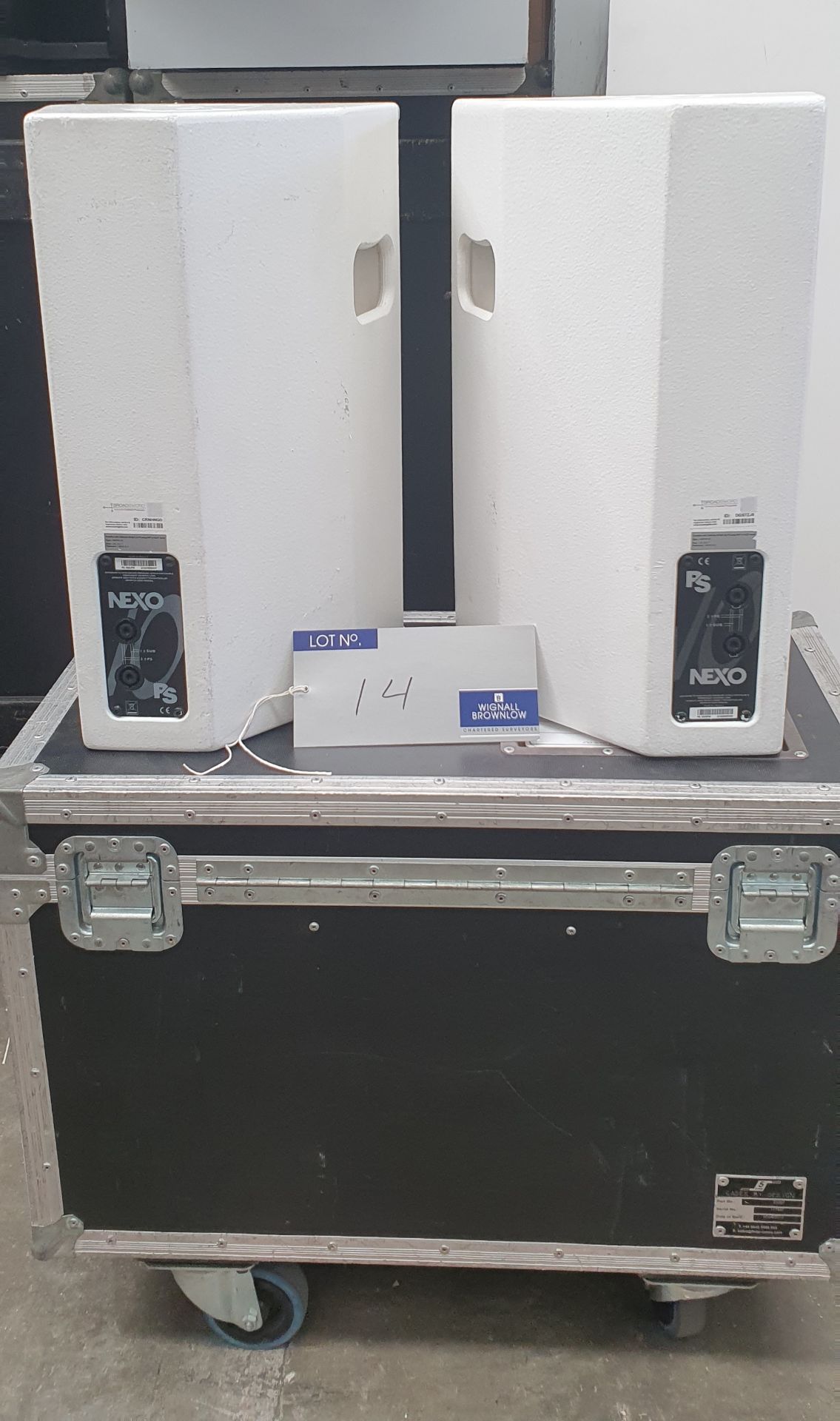 A Pair of White Nexo PS10 Full Range Loudspeakers with 5star mobile flight case. - Image 2 of 4