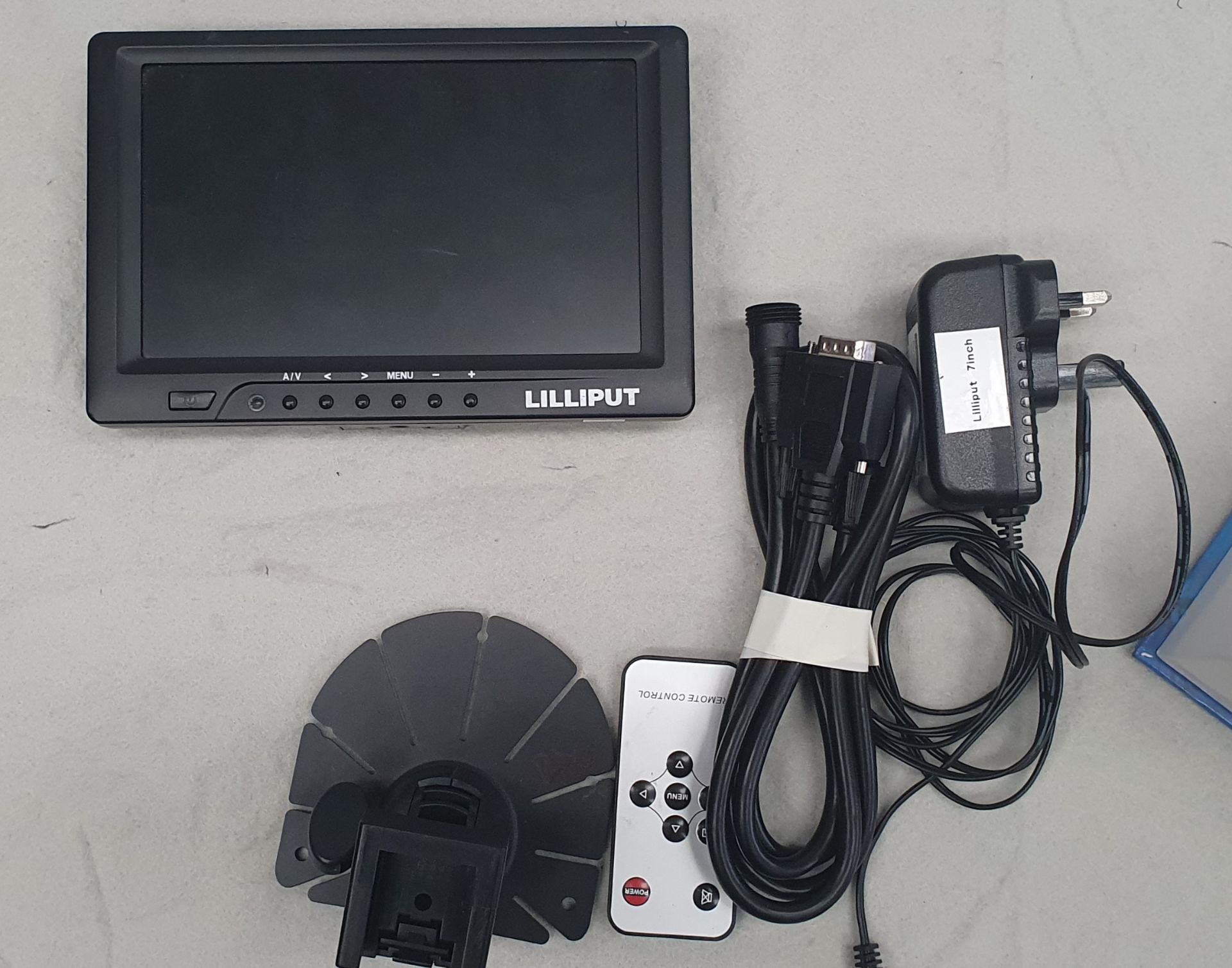 A Lilliput 7in TFT HD Monitor with remote, psu, stand and box. - Image 2 of 2