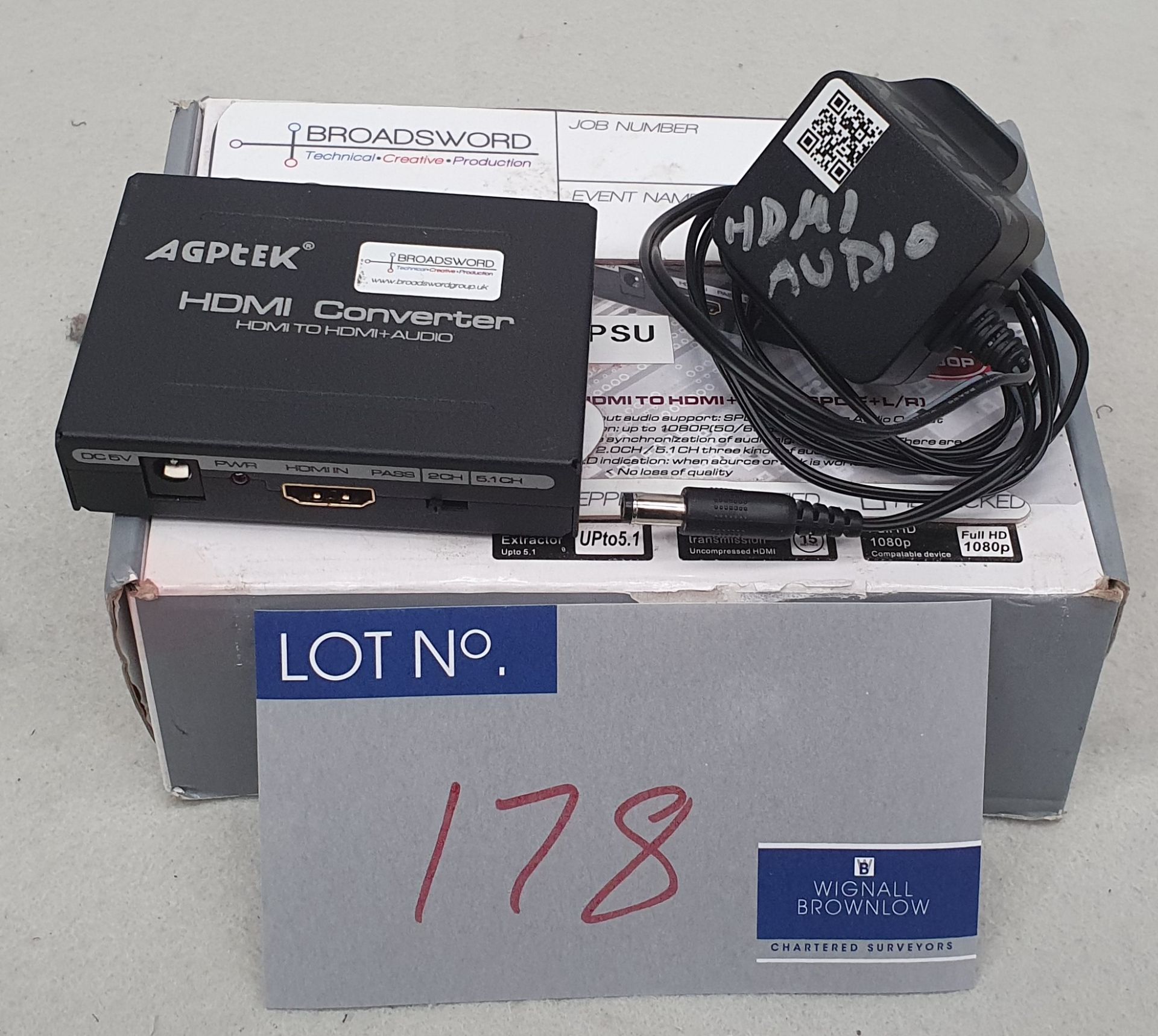 Agptek HDMI to HDMI + Audio Converter.