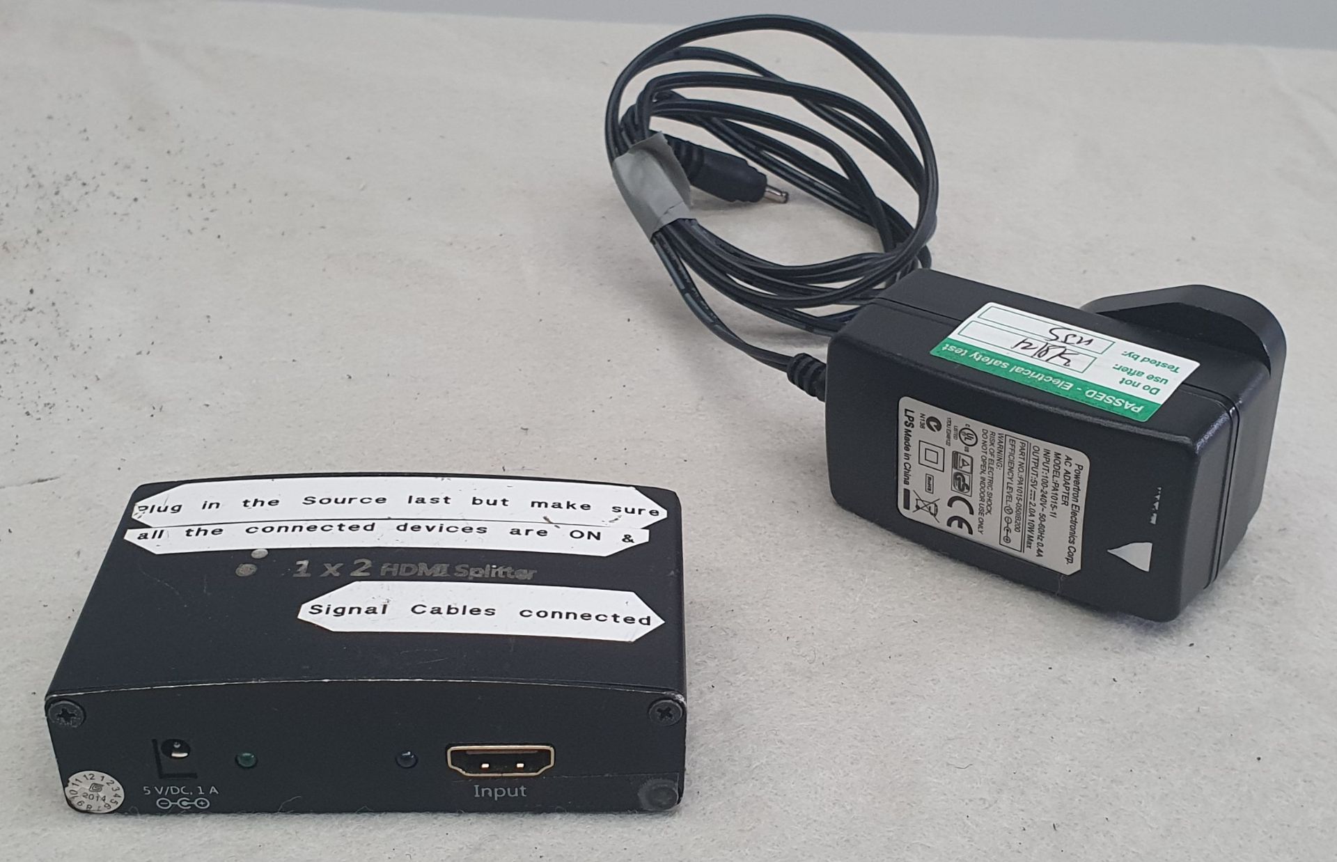 A 1x2 HDMI Splitter with psu.