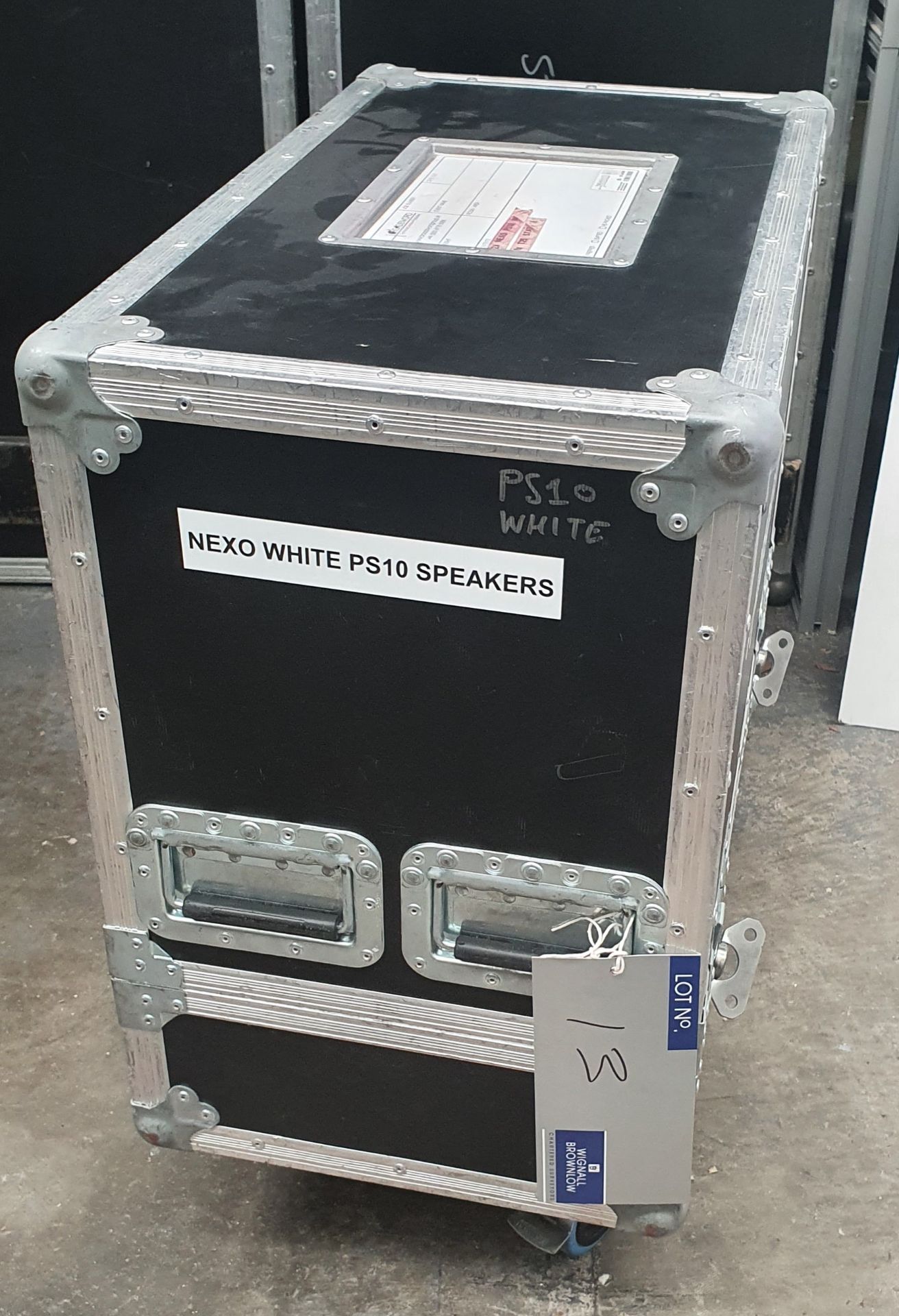 A Pair of White Nexo PS10 Full Range Loudspeakers with mobile flight case. - Image 5 of 5