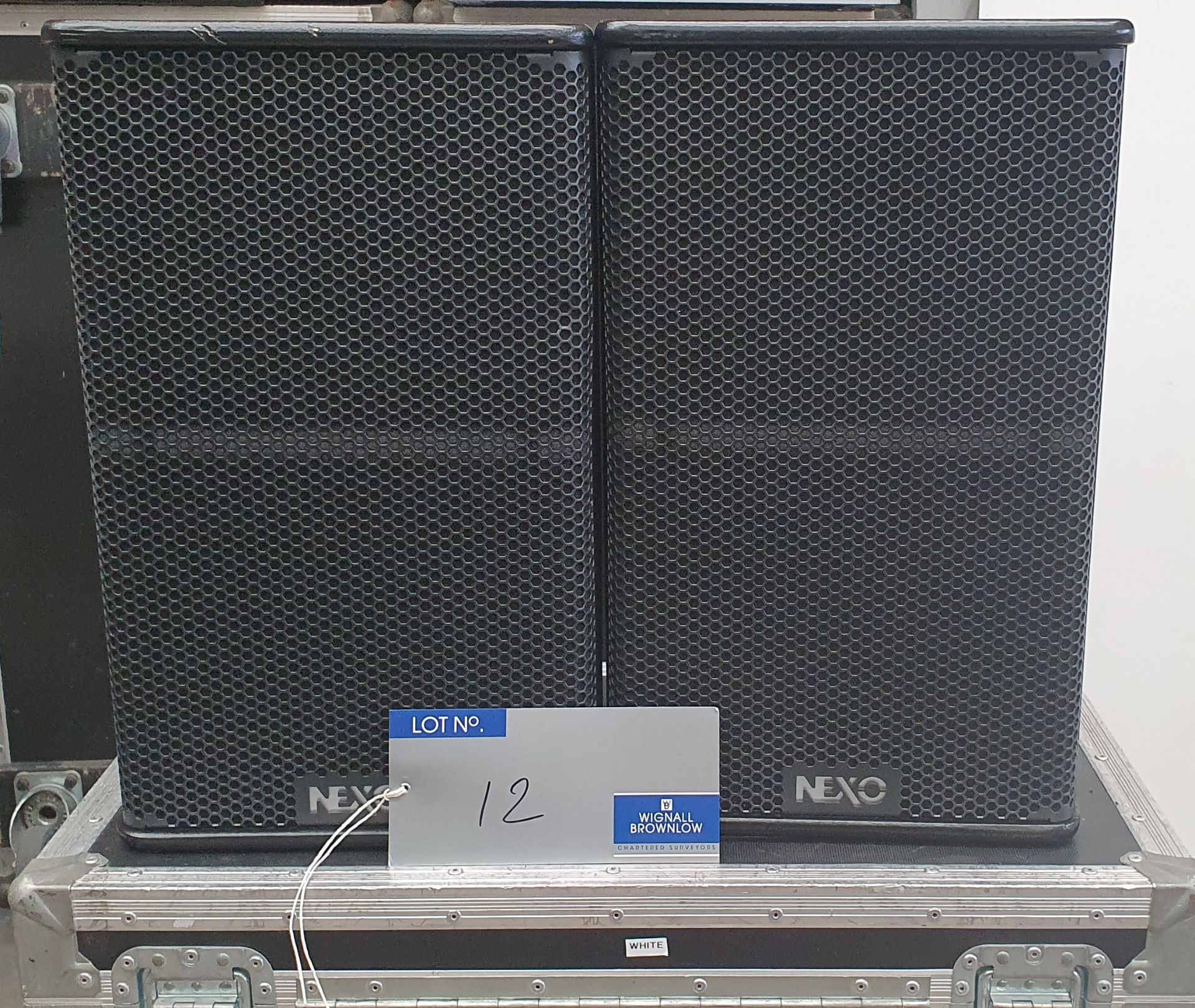 A Pair of Black Nexo PS10 Full Range Loudspeakers with 5star mobile flight case.