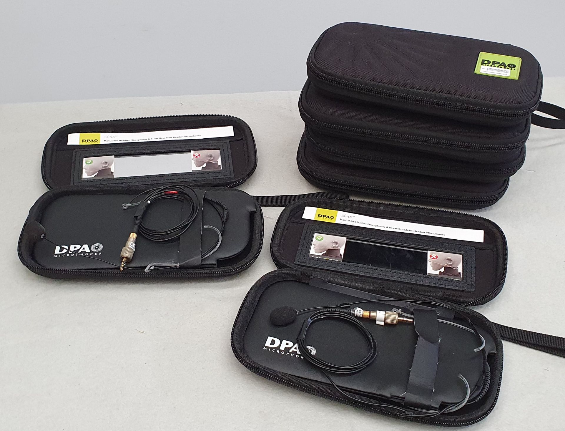 6 DPA Headset Microphones with DPA Adapters for Sennheiser.