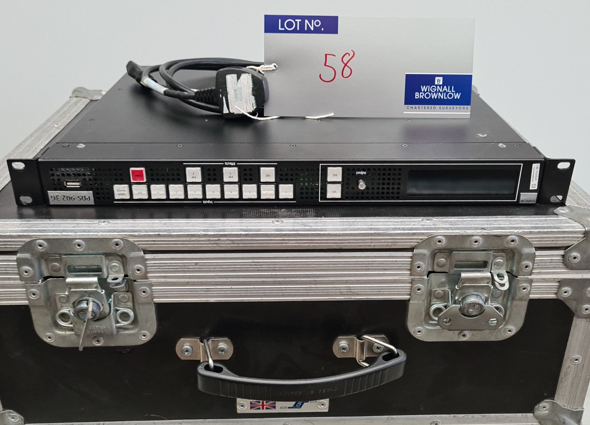 A Barco PDS-902 3G Video Switcher with IEC-13A Power Cable and 5star flight case (excellent