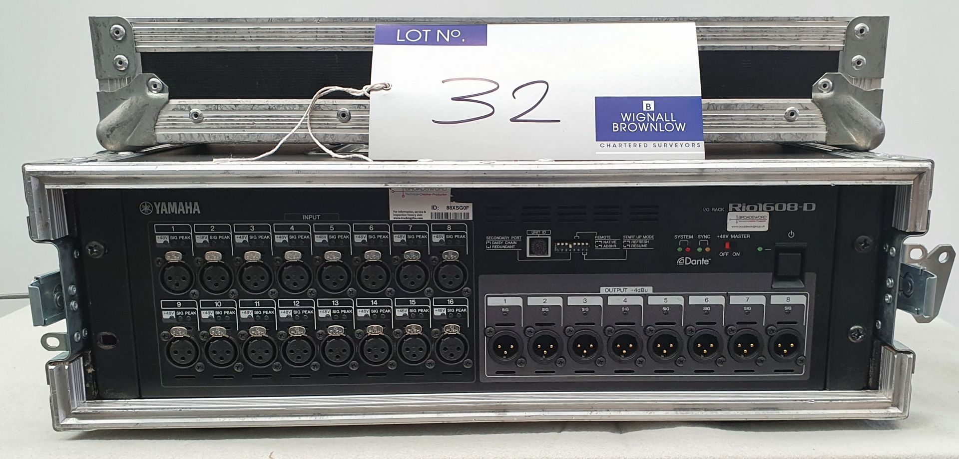 A Yamaha Rio 1608-D Stage Box, 16 Inputs, 8 Outputs No.BAWN01036 with flight case. - Image 2 of 3