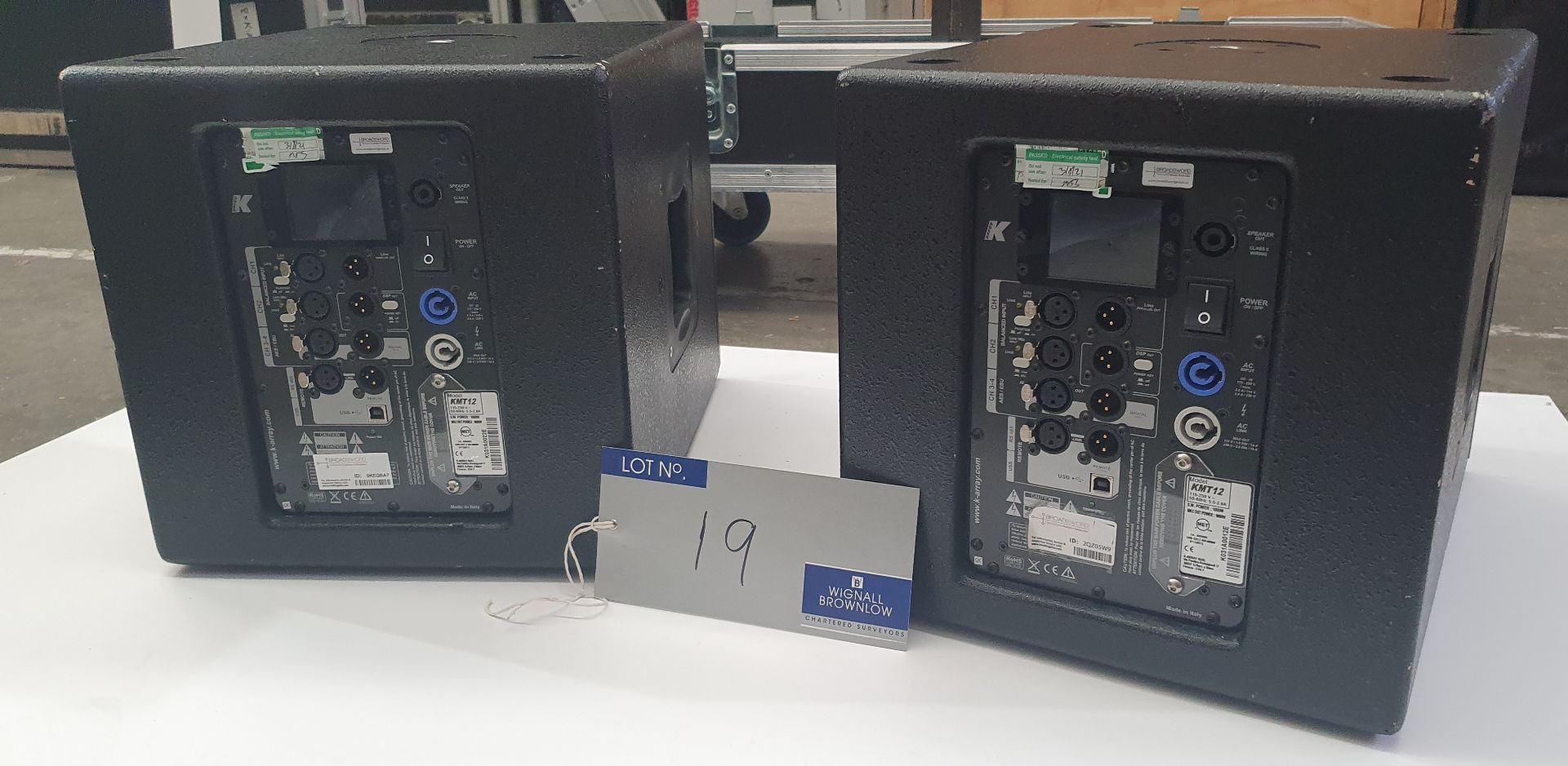 A K-Array KR-102 Portable Sound System comprising: 2-KK102 Black Satellite Array Speakers with - Image 7 of 11