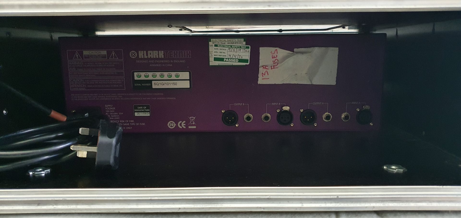 A Klark Teknik Square ONE Graphic Equaliser No.SQ1G/101150 with 5star flight case. - Image 4 of 5