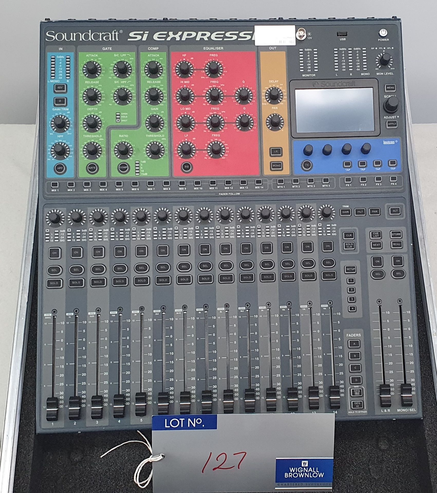 A Soundcraft Si Expression 1 Digital Mixing Desk with flight case, 700mm x 520mm x 250mm. - Image 2 of 2