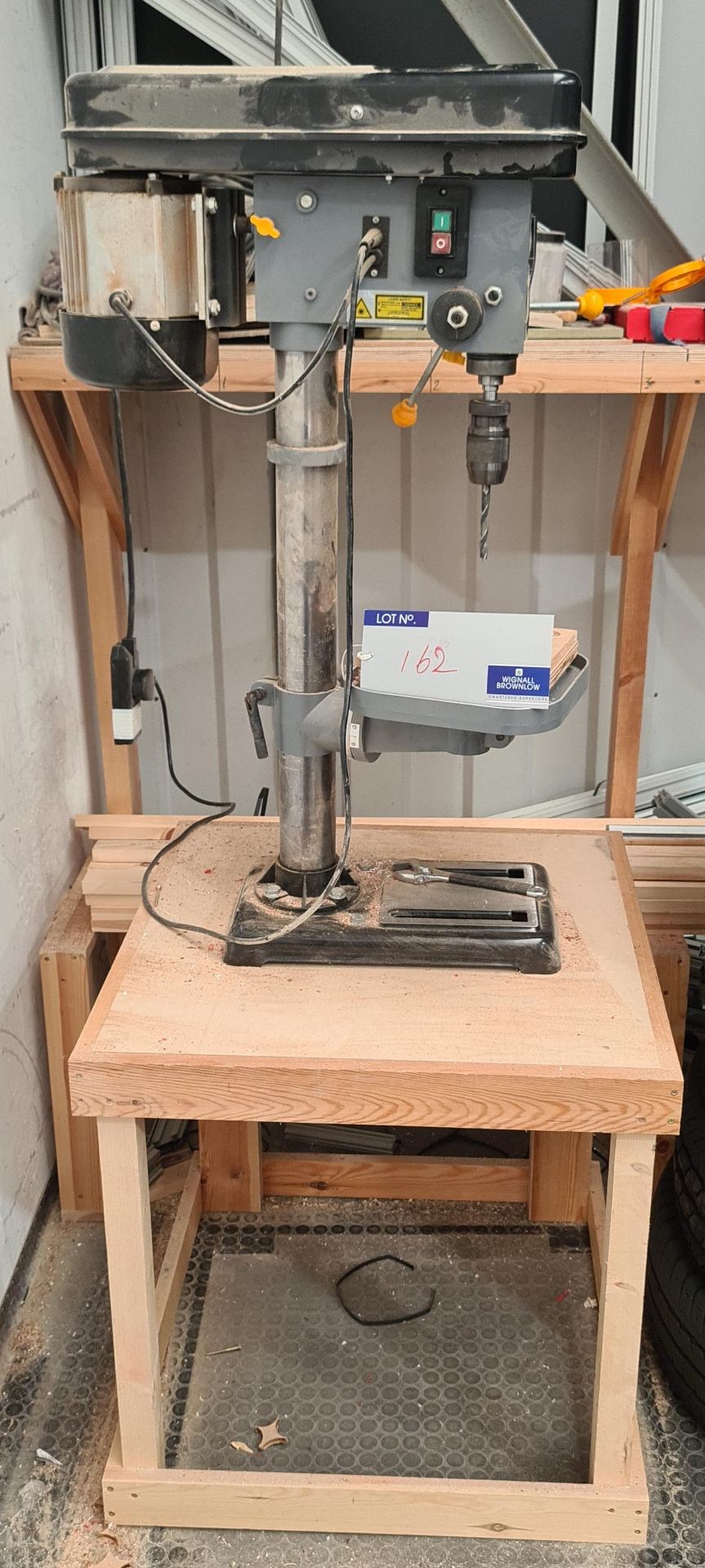 A Titan TTB541DBT 700W Bench Type Pillar Drill with wooden stand (240v). - Image 2 of 2
