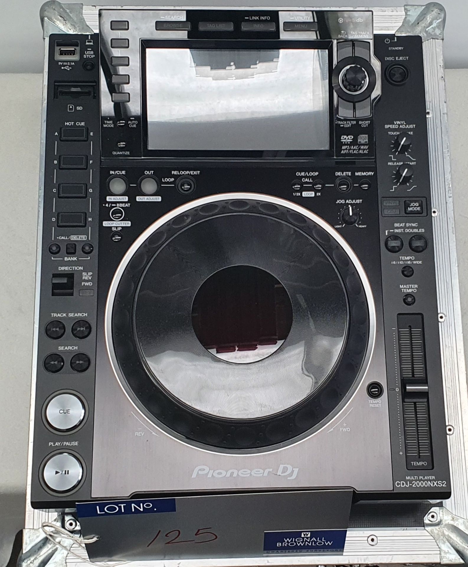 A Pioneer CDJ-2000NXS2 CD Turntable (as new, tested and serviced) with flight case. - Image 2 of 2