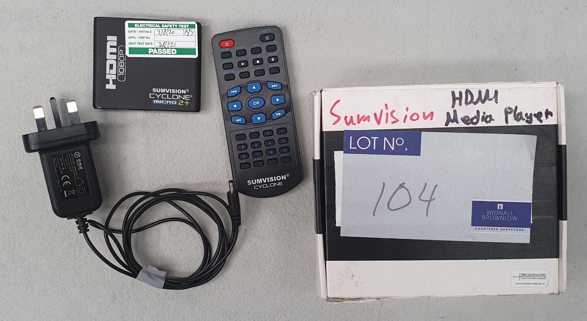 A Sumvision Cyclone Micro 2+ USB Media Player, HDMI Out with remote and psu (tested and working).