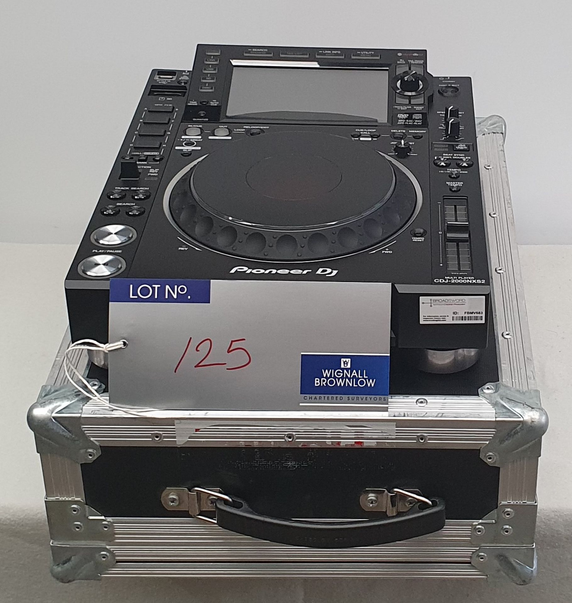 A Pioneer CDJ-2000NXS2 CD Turntable (as new, tested and serviced) with flight case.