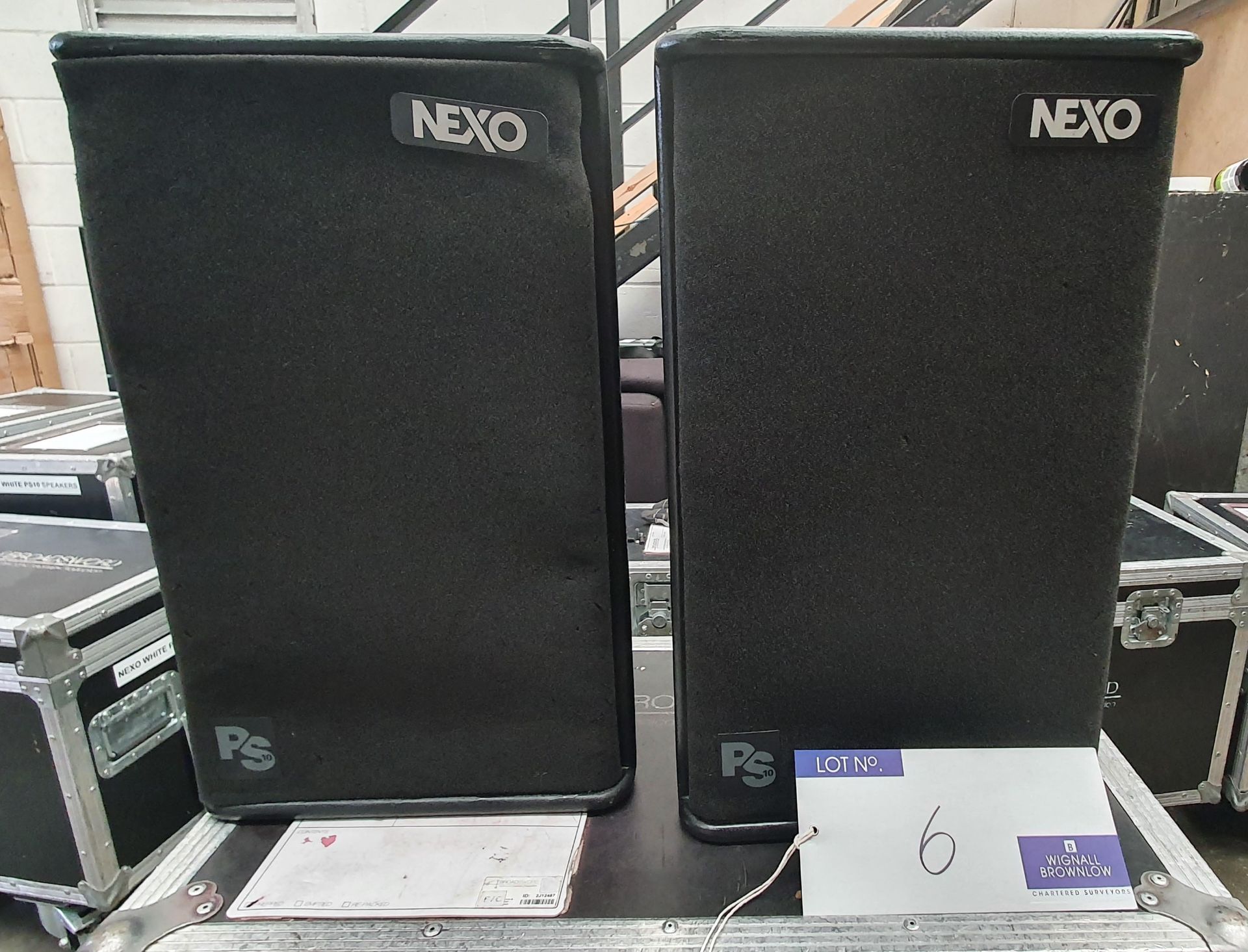 A Pair of Black Nexo PS10 Full Range Loudspeakers with mobile flight case. - Image 2 of 5