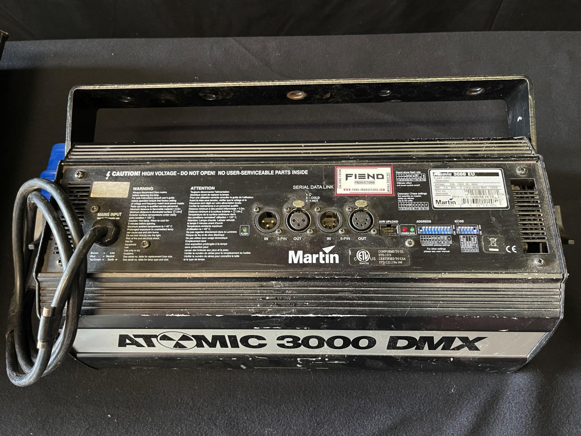 A Martin Atomic 3000 Strobe Light, fully tested and working, supplied with 16a connector. - Image 4 of 4