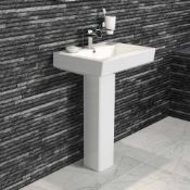 NEW Belfort Pedestal Basin Set RRP £379.99 Manufactured from high quality white vitreous china...