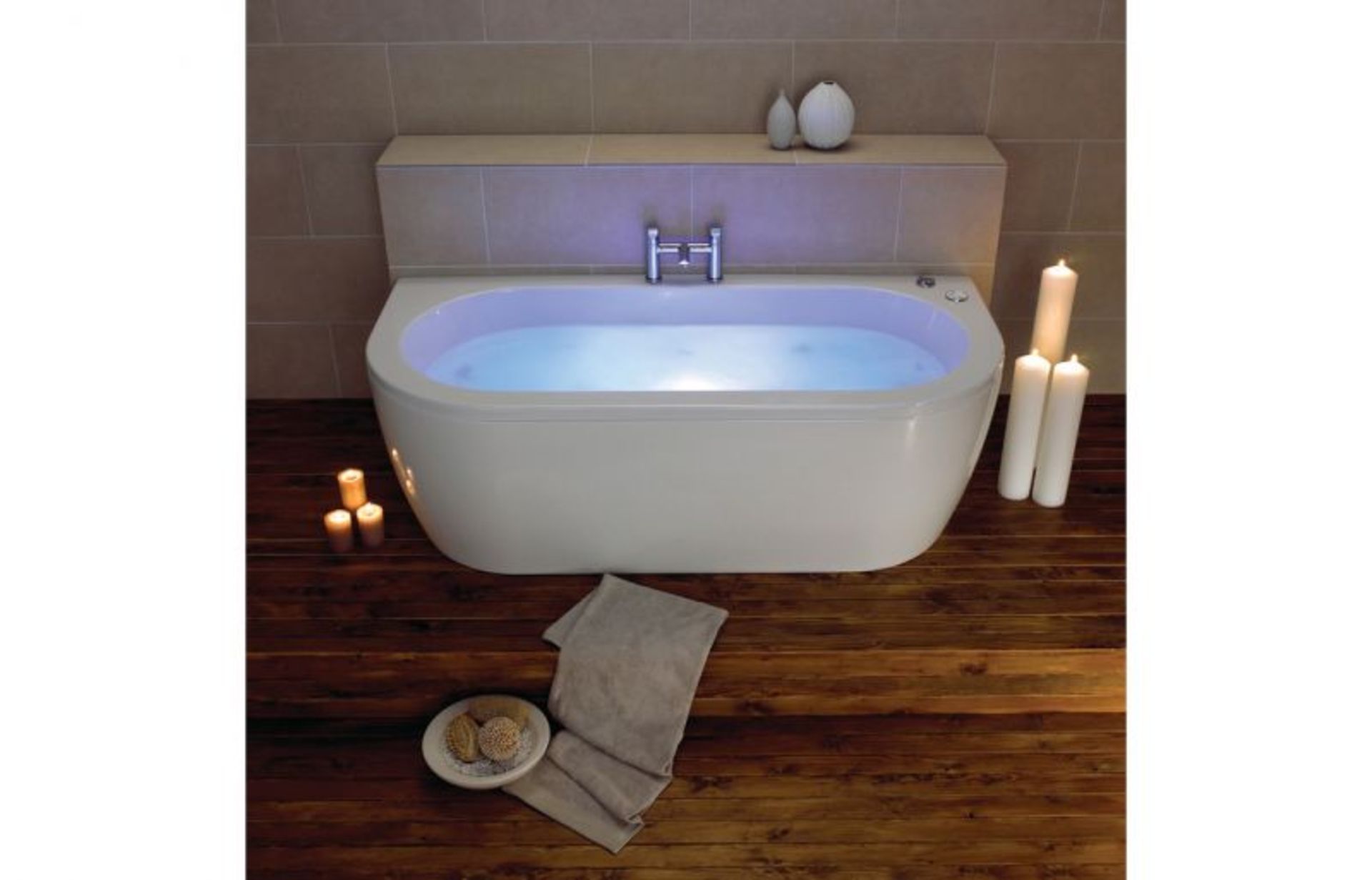 NEW (M17) 1700x800mm Decadence SUPERCAST Double Ended Back To Wall Bath 1700mm x 800mm. RRP £3... - Image 2 of 3