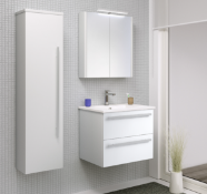 NEW (F185) RB SERENA 600mm Vanity Unit White. RRP £498.99. Comes complete with basin. 500x590...