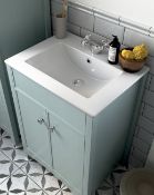 NEW (M99) Lucia 600mm F/S Vanity - Sea Green. RRP £297.00. The Lucia Sea Green Floor Standing ...