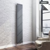NEW (CP21) 1800x300mm Anthracite Single Flat Panel Vertical Radiator. RRP £196.99.Made with lo...