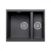 NEW (M166) Prima+ Granite 1.5B Undermount Sink - Black - CPR353. RRP £299.00.