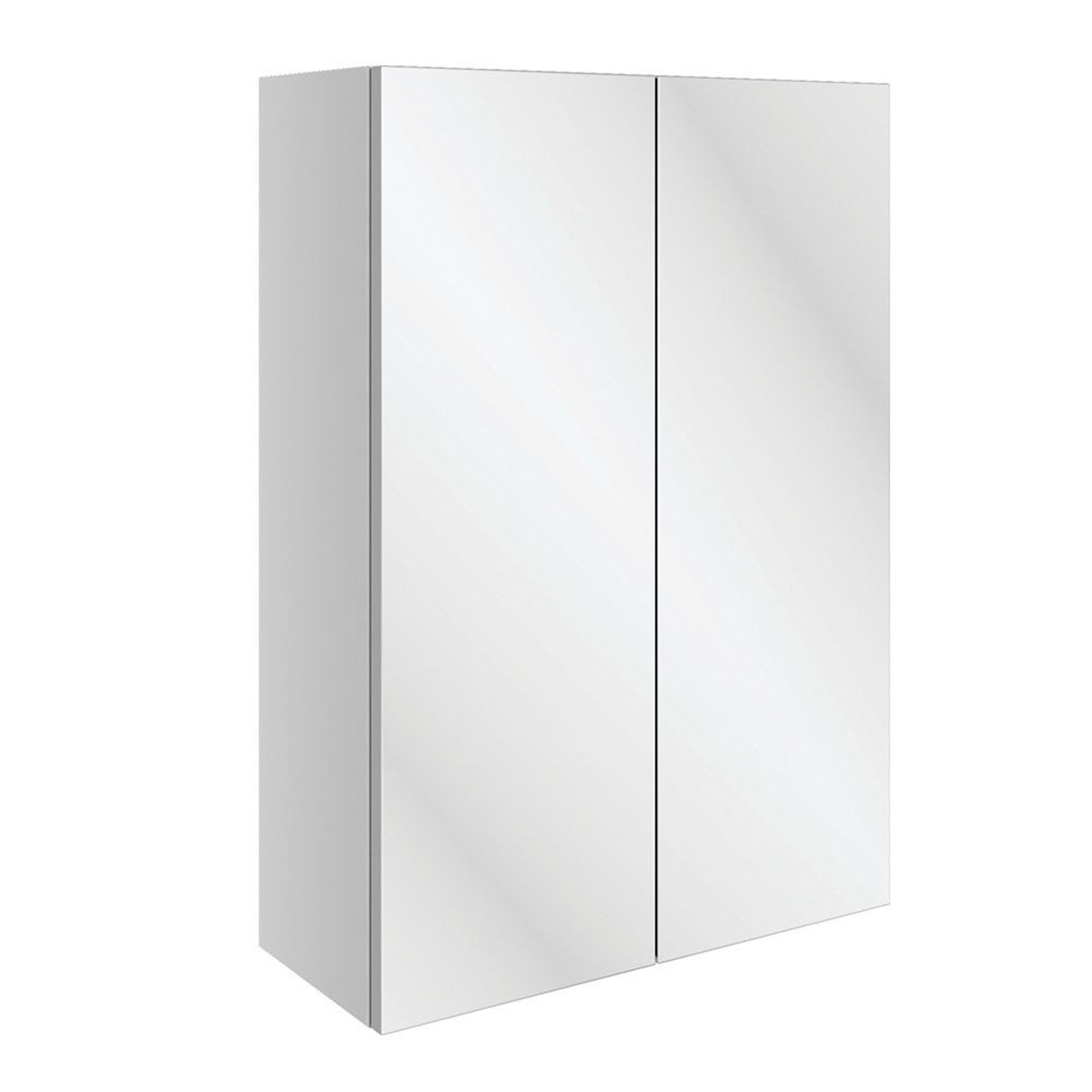 NEW (M138) Valesso 500mm Slim Mirrored Wall Cupboard Unit - White Gloss. RRP £218.99. Soft clo... - Image 2 of 2