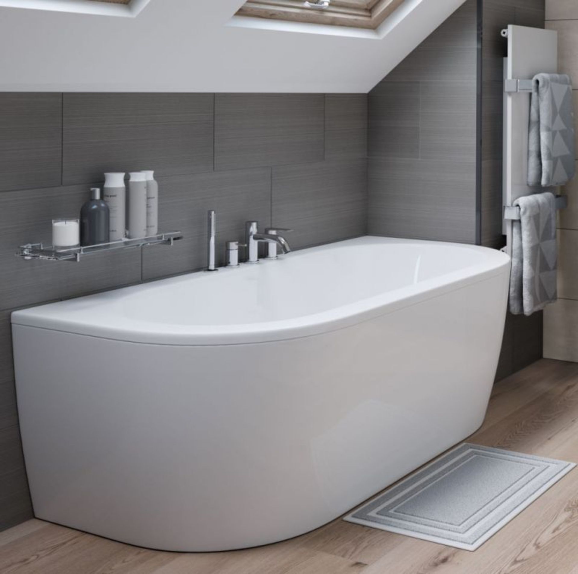 NEW (M17) 1700x800mm Decadence SUPERCAST Double Ended Back To Wall Bath 1700mm x 800mm. RRP £3...
