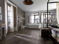 10.68 Square Meters of Porcelanosa Zoc Oxford Anthracite Wall and Floor Tiles. 10X44.3cm per ti...