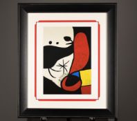 Limited Edition Joan Miro. "Femmes et Oiseaux Dans un Pay". 1 of only 75 Published Worldwide .