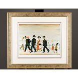 Limited Edition by L.S. Lowry. "On the Promenade". 1 of only 85 Published Worldwide