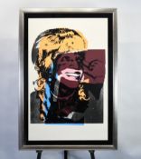 Rare Limited Edition Silkscreen signed by Andy Warhol in 1975.